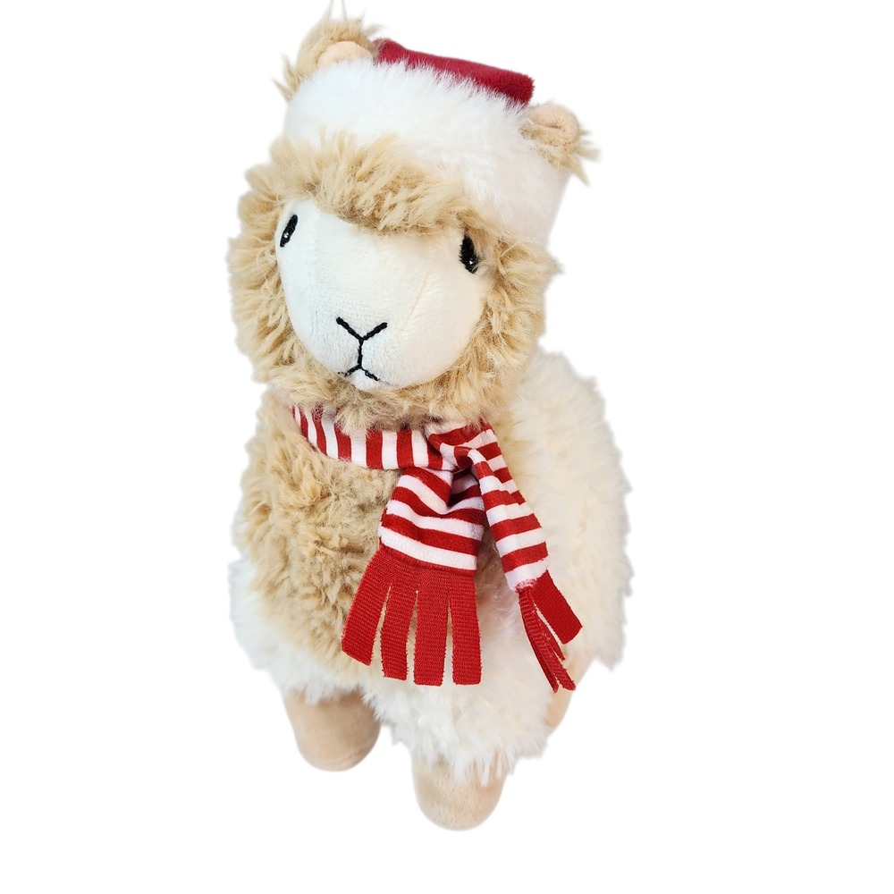 Vibrant Life Christmas‎ Llama Plush Santa Hat Scarf Stuffed Animal Toy
